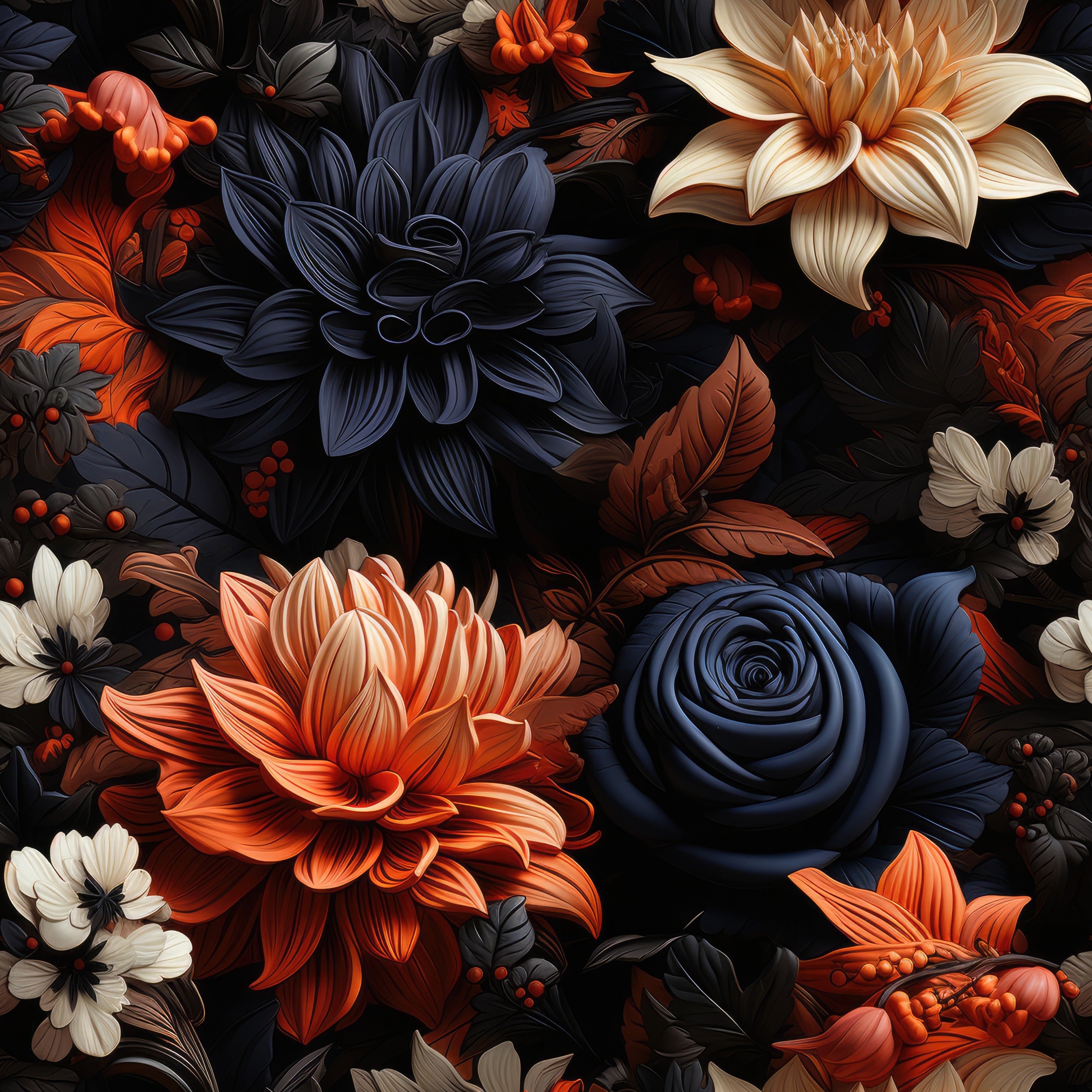 Orange Blumen Dauervorbestellung